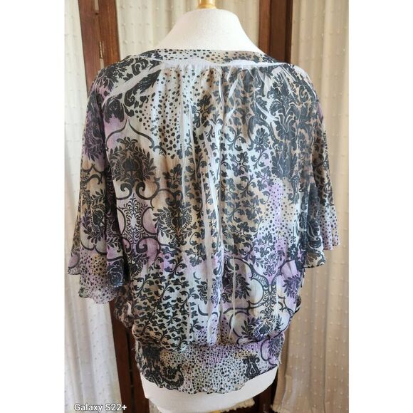 f2 Cato Woman's green pattern blouse - Picture 2 of 12